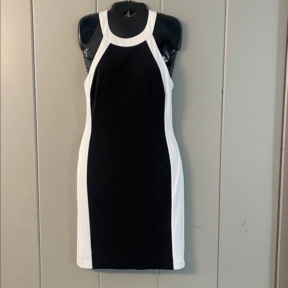 Lauren Ralph Lauren Dress Cocktail Black White Sleeveless Womens 6 Business